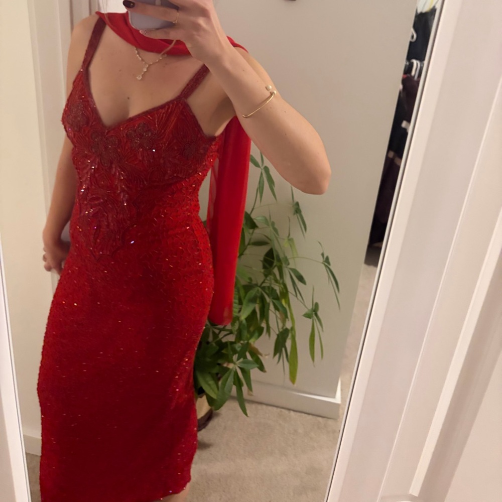 Patra Vibrant Red Maxi Dress